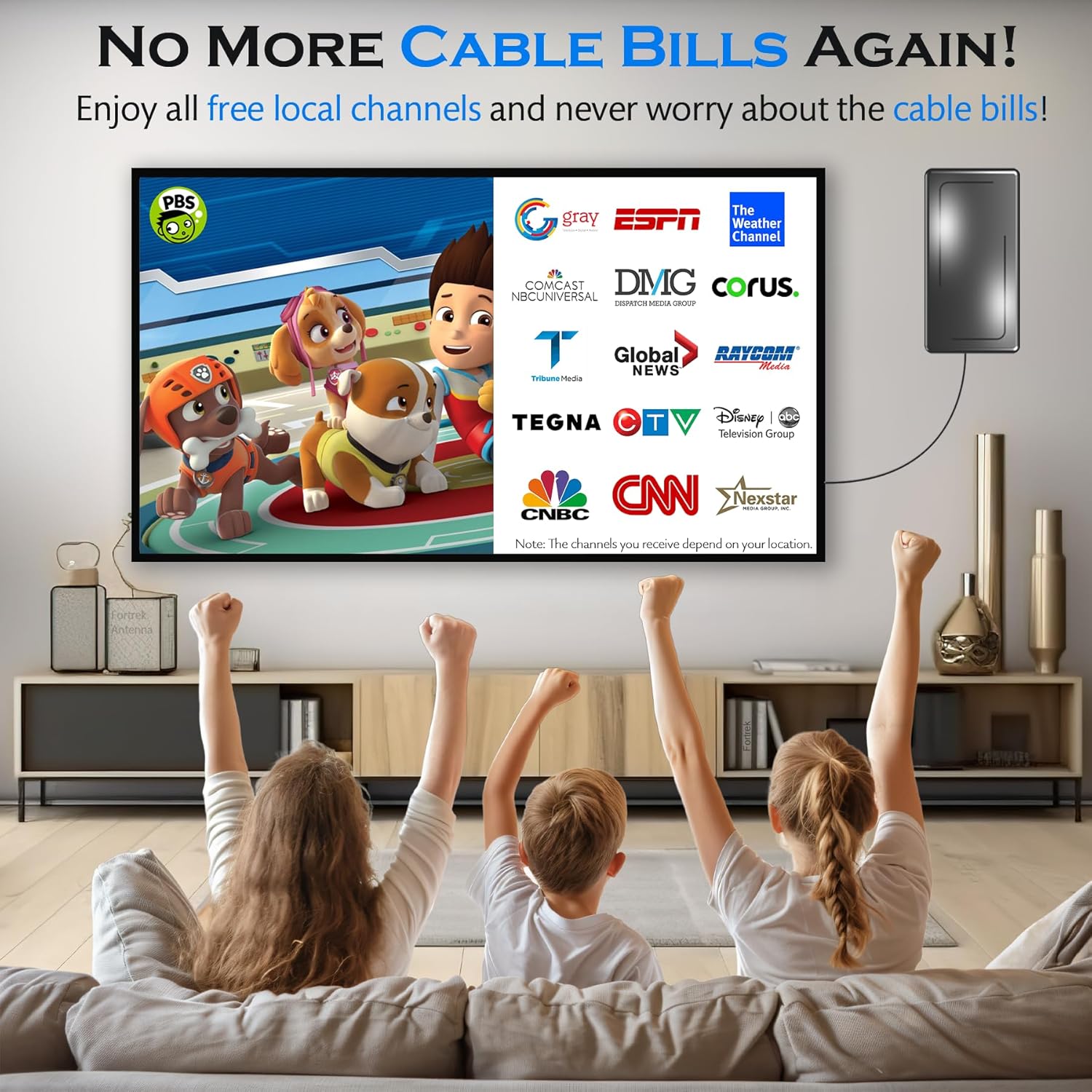 Zestha Updated TV Antenna, 600+ Miles Antenna for Smart TV and Old TV, Indoor Outdoor Digital TV Antenna with Amplifier, 30 FT Cable 360° Reception 4K 1080p - 图片 2