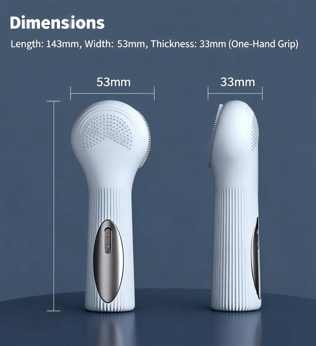 Silicone Face Scrubber, Rechargeable Electric Facial Cleansing Brush with 3 Modes, Zestha IPX7 Face Scrubber Exfoliator for Men & Women - 图片 6