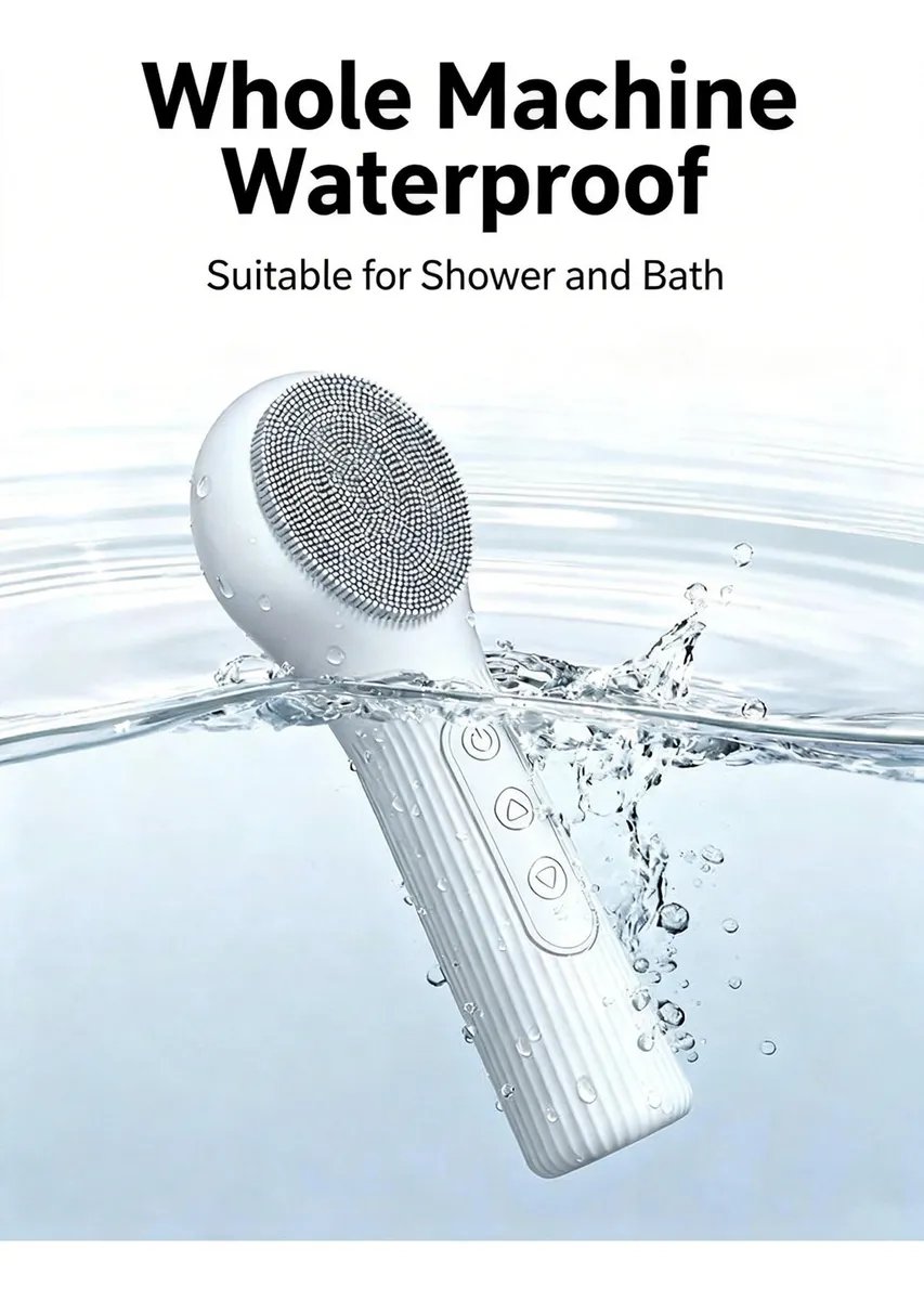 Silicone Face Scrubber, Rechargeable Electric Facial Cleansing Brush with 3 Modes, Zestha IPX7 Face Scrubber Exfoliator for Men & Women - 图片 2